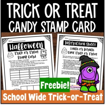 Thumbnail for [Halloween Freebie!] School-Wide Trick-or-Treat Stamp Card
