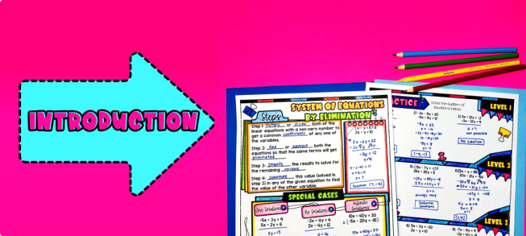 System of Equations by Elimination Introduction Guided Notes