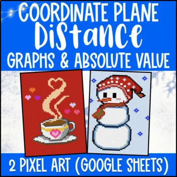 Thumbnail for Distance on the Coordinate Plane Absolute Value Digital Pixel Art Google Sheets