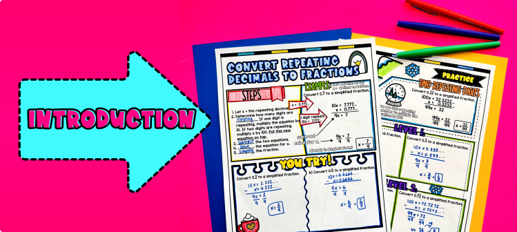 Lesson intro repeating decimals to fractions