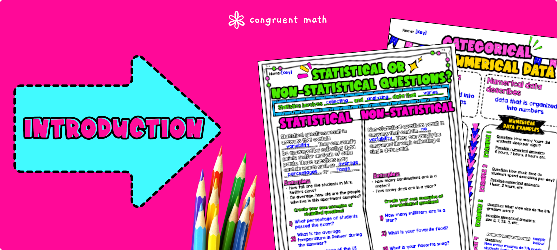 Statistical Questions & Categorical vs Numerical Data Lesson Plan ...