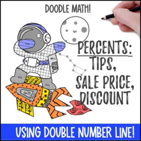 Thumbnail for Percents with Double Number Line — Doodle Math: Twist on Color by Number