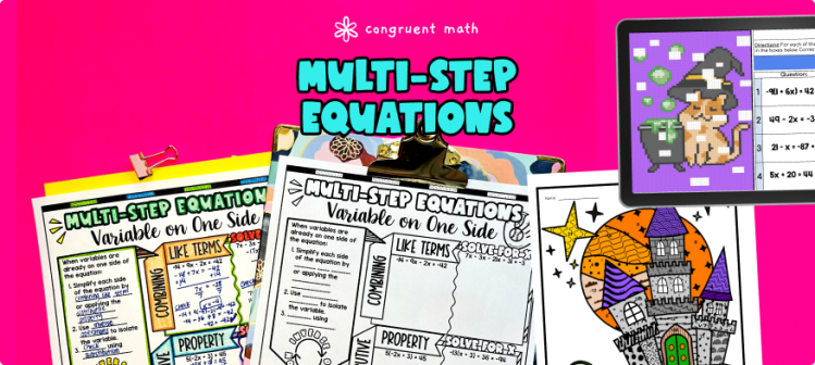 Multi-Step Equations Activities