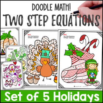 [Thanksgiving Christmas] Two Step Equations 5 HOLIDAYS