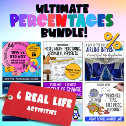 Thumbnail for Percents & Money Activity BUNDLE | 7th Grade Math | Digital & Print