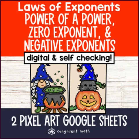 Thumbnail for Negative, Zero, Power of Power Digital Pixel Art | Laws of Exponents | Fall