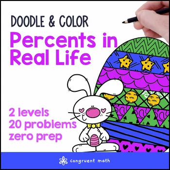 Thumbnail for [Free!] Percents in Real-Life | Doodle Math: Twist on Color by Number Worksheets