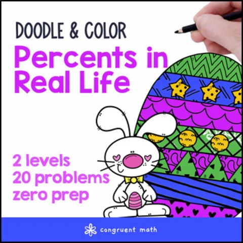 Thumbnail for [Free] Percents in Real-Life | Doodle Math: Twist on Color by Number Worksheets