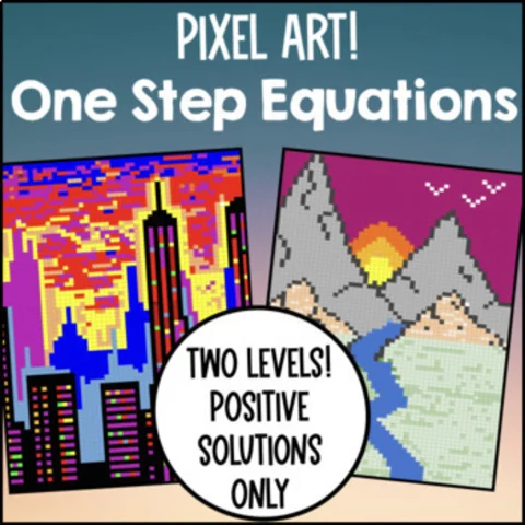 Thumbnail for One-Step Equations Digital Pixel Art