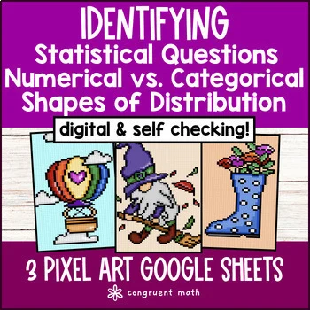 Thumbnail for Statistical Questions, Categorical Numerical, Distribution Shapes Pixel Art