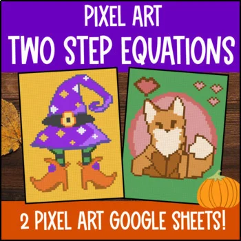 Thumbnail for Solving Two Step Equations Pixel Art | Integers & Decimals | Google Sheets