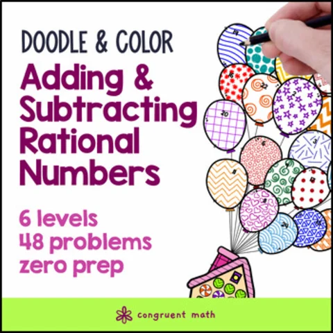 Thumbnail for Adding & Subtracting Rational Numbers | Doodle Math: Twist on Color by Number