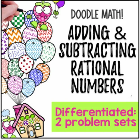 Thumbnail for Adding and Subtracting Rational Numbers — Doodle Math: Twist on Color by Number