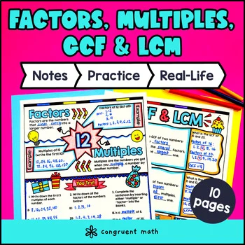 Factors, Multiples, GCF and LCM Lesson Plan | Congruent Math
