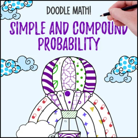 Thumbnail for Simple and Compound Probability | Doodle Math: Twist on Color by Number