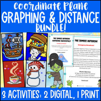 Coordinate Plane Digital & Print Pixel Art BUNDLE