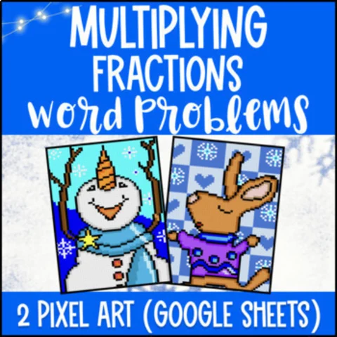Thumbnail for Multiplying Fractions by Whole Numbers and Fractions Pixel Art | Google Sheets