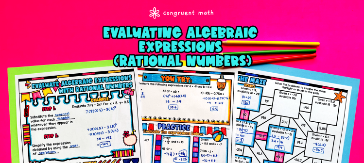 Evaluating Algebraic Expressions Lesson Plan (Rational Numbers) 