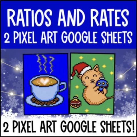 Thumbnail for Ratios & Rates Digital Pixel Art | Equivalent Ratios & Ratio Tables Google