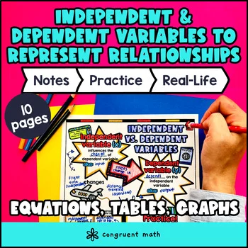 Independent and Dependent Variables Quantitative Relationships Guided Notes