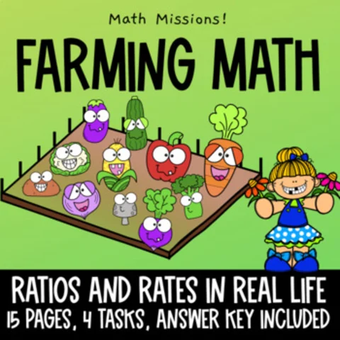 Thumbnail for Ratios, Rates & Unit Rates Real-Life Math Project | Farming Math
