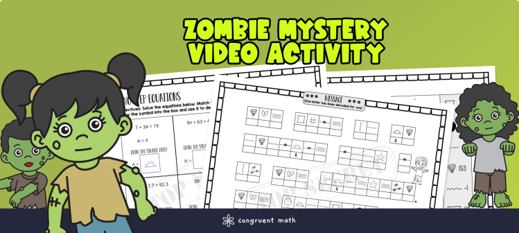 Halloween Two Step Equations Zombie Mystery Video Activity