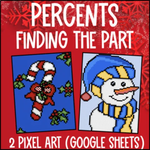 Thumbnail for Finding the Part Digital Pixel Art | Percents Word Problems