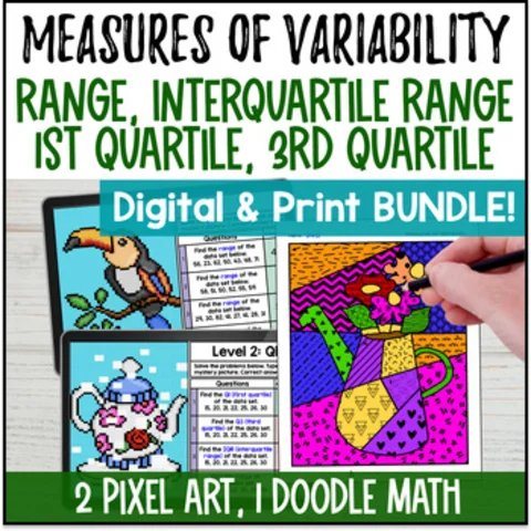 Thumbnail for Interquartile Range Activity BUNDLE | Digital & Print | Measures of Variability