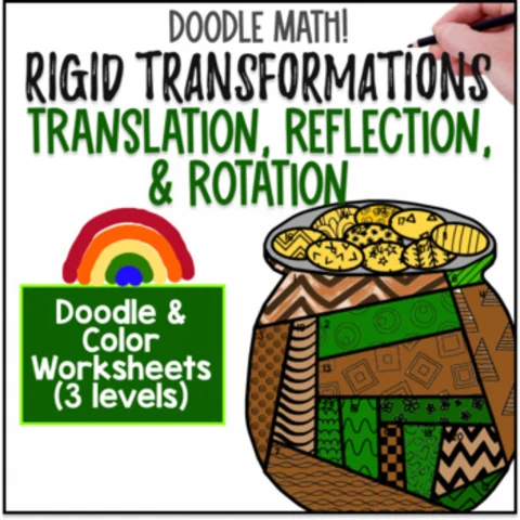 Thumbnail for Translations, Reflections, Rotations — Doodle Math, Color by Number