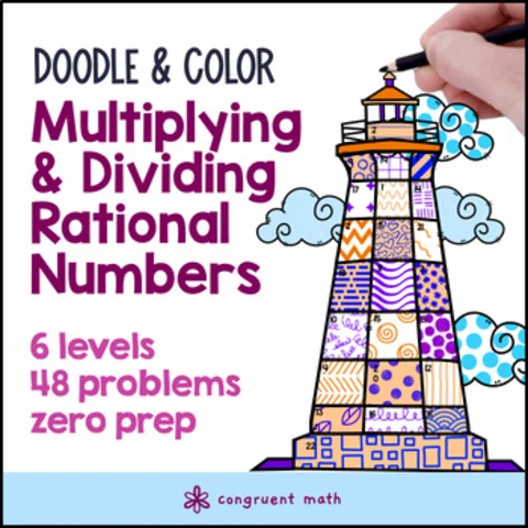 Thumbnail for Multiplying & Dividing Rational Numbers | Doodle Math: Twist on Color by Number