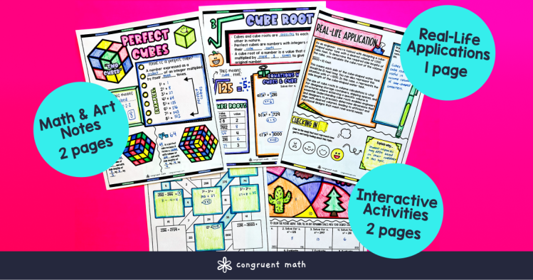 Attributes of engaging middle school math notes.