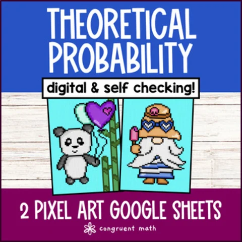 Thumbnail for Theoretical Probability Digital Pixel Art | Make Predictions Probability Model