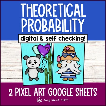Thumbnail for Theoretical Probability Digital Pixel Art | Make Predictions Probability Model