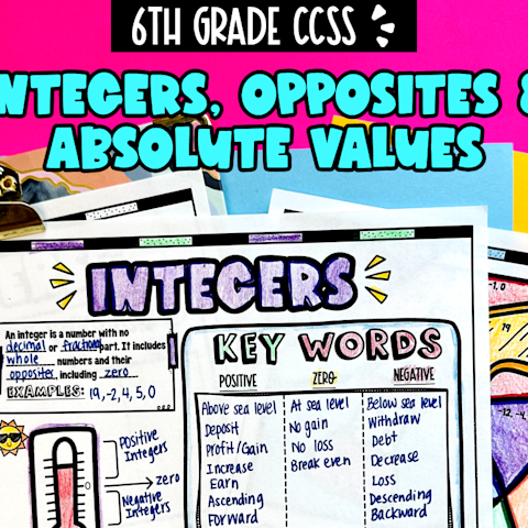 Thumbnail for Unit 3: Integers, Opposites & Absolute Values