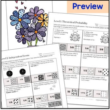 Probability Doodle Math BUNDLE | Twist on Color by Number | 7th Grade ...