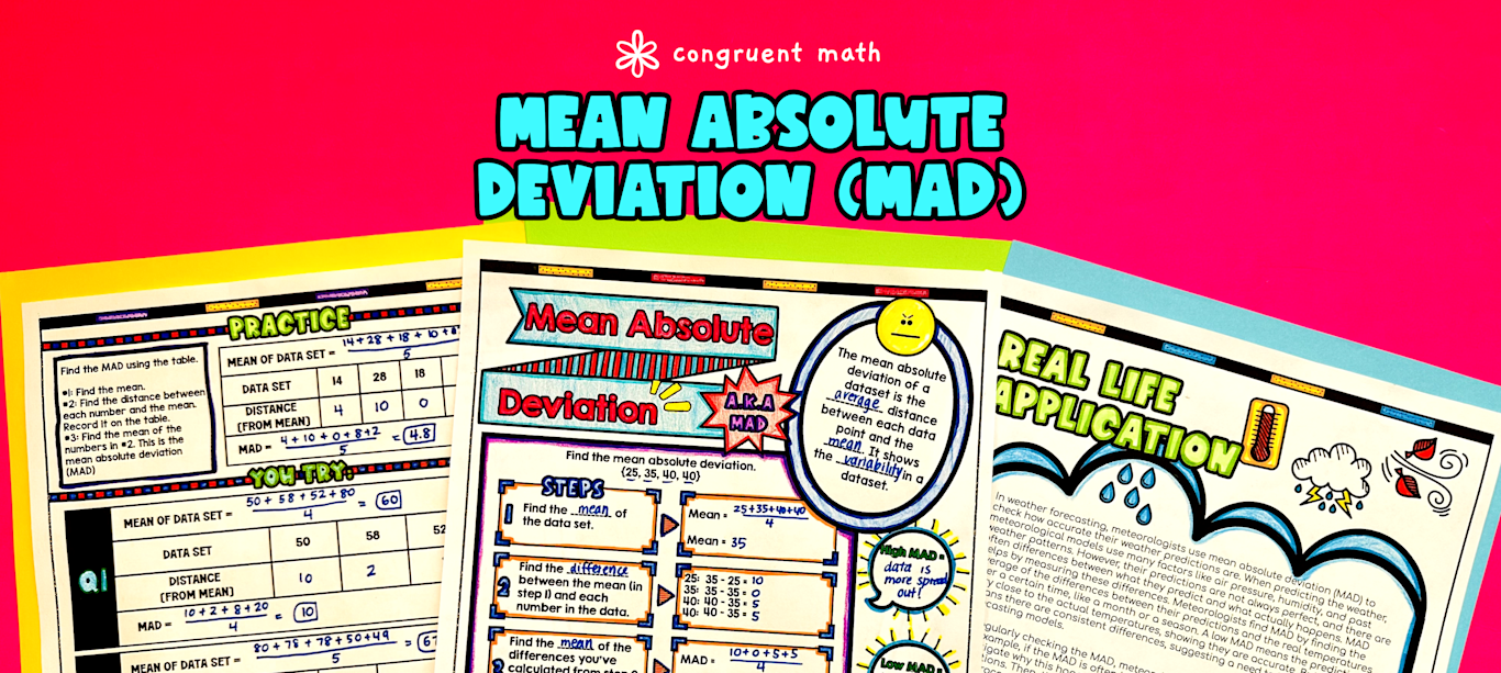 Mean Absolute Deviation Lesson Plan Congruent Math