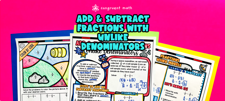 Add and Subtract Fractions with Unlike Denominators Lesson Plan