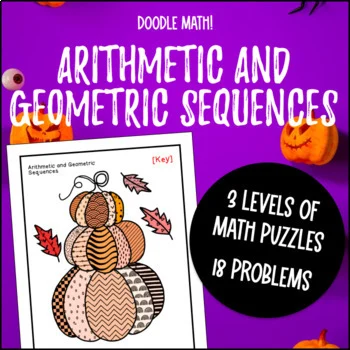 Arithmetic and Geometric Sequences — Doodle Math: Twist on Color by Number