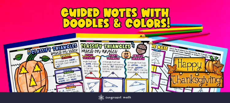 Guided Notes Thanksgiving Activities