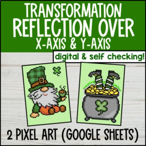 Thumbnail for Reflection Over X-Axis & Y-Axis Digital Pixel Art | Transformations