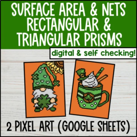 Thumbnail for Surface Area 3D Nets of Rectangular and Triangular Prisms — 2 Pixel Art