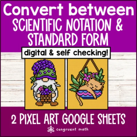 Thumbnail for Convert Scientific Notation & Standard Form Pixel Art