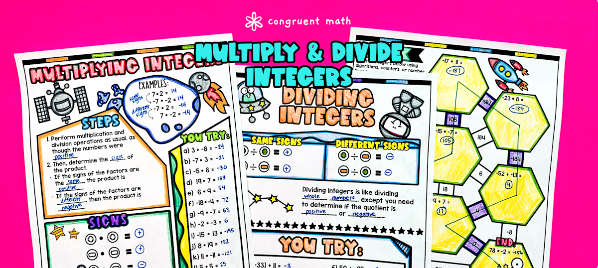 Multiplying and Dividing Integers Lesson Plan | Congruent Math