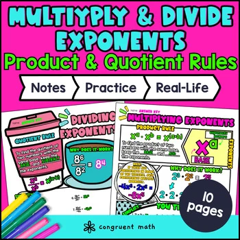 Laws Of Exponents Product And Quotient Rules Properties Of Exponents Congruent Math Laws Of Exponents Product And Quotient Rules Properties Of Exponents Congruent Math