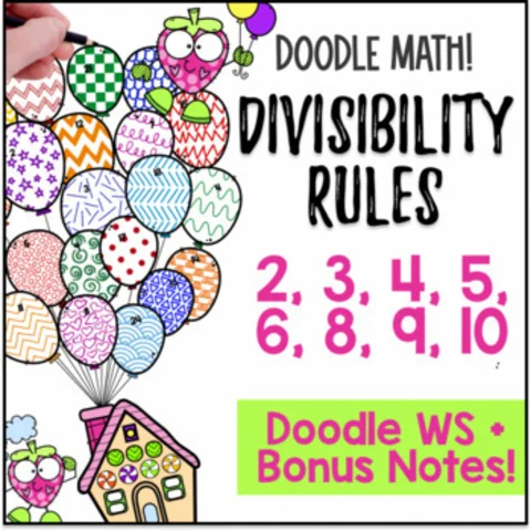 Thumbnail for Divisibility Rules + BONUS — Doodle Math: Twist on Color by Number
