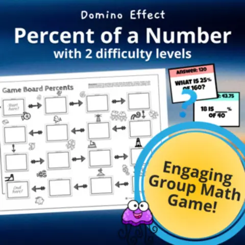 Thumbnail for Percent of a Number â€” Domino Effect Math Game