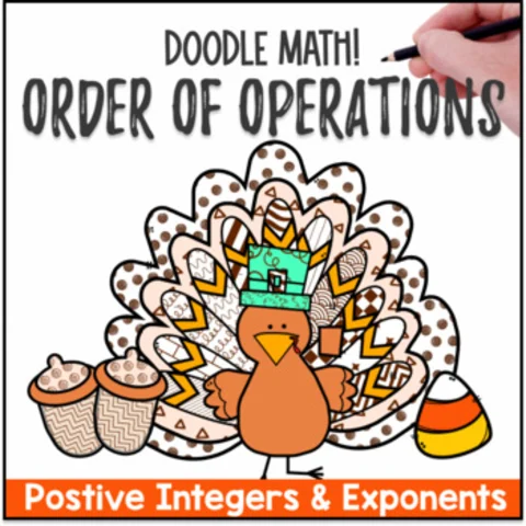 Thumbnail for [Thanksgiving] Order of Operations — Doodle Math, Twist on Color by Number