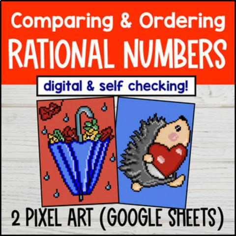 Thumbnail for Comparing & Ordering Rational Numbers Pixel Art