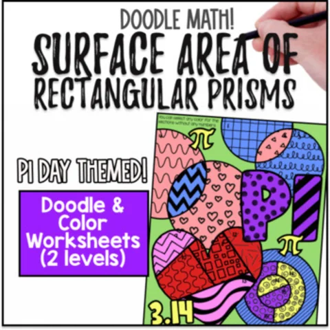 Thumbnail for Surface Area of Right Rectangular Prisms — Doodle Math: Twist on Color by Number