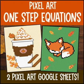 One-Step Equations Digital Pixel Art